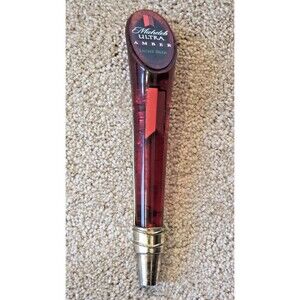 Michelob Ultra Amber Light Beer Lucite & Metal Tap Handle